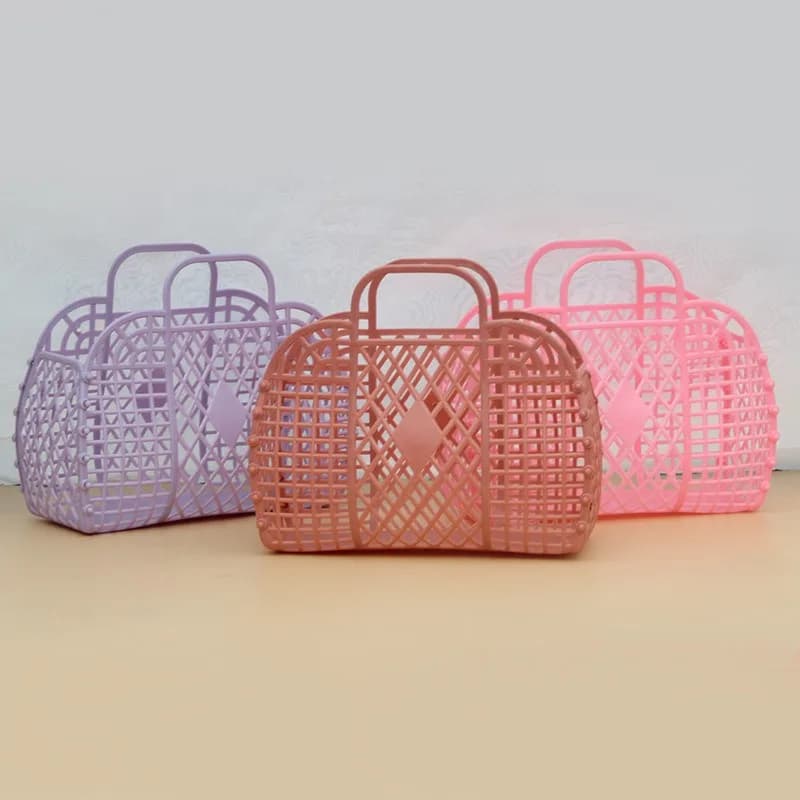 Cesto doccia staccabile in plastica, borsa portaoggetti per bagno, cesto portaoggetti cavo per lavaggio, borsa per la spesa e per la casa, borsa da spiaggia estiva