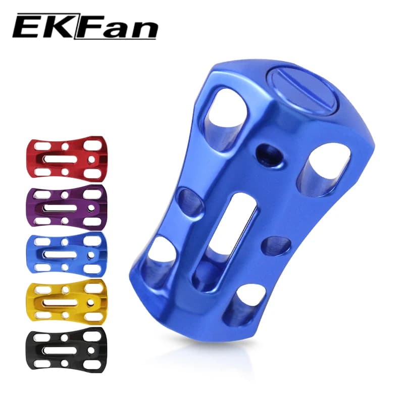 EKFan 1pc Aluminum Alloy Hollow out Flat Spinning Baitcasting Fishing Reel Knob for A/S/D with 7*4*2.5mm Bearing Lure Reel Parts