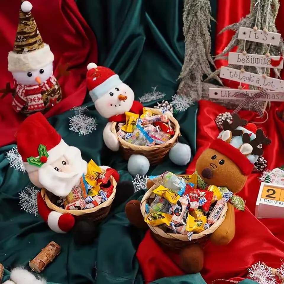 Merry Christmas Candy Storage Basket Santa Claus Storage Basket Christmas Candy Storage Basket Decoration 2026 Xmas Gifts Box