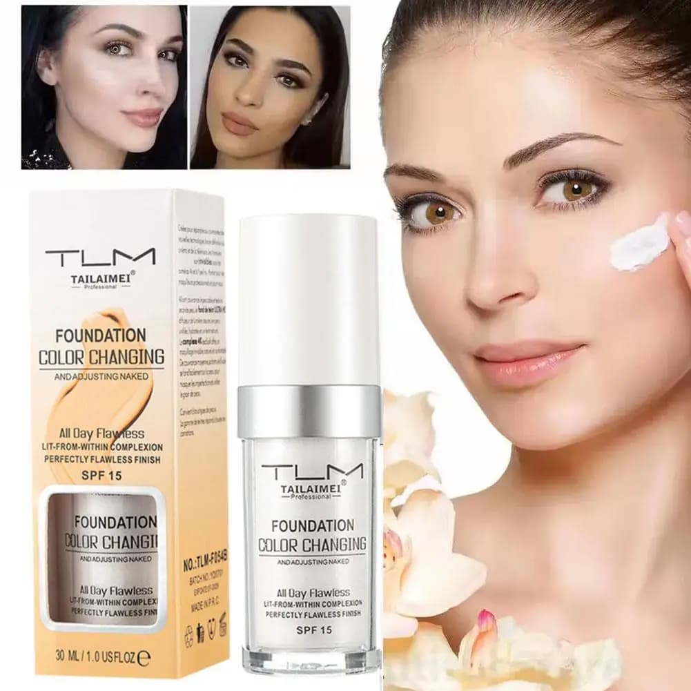 Women's background Magical background that changes color Soft matt liquid background Long-lasting moisturizing makeup base