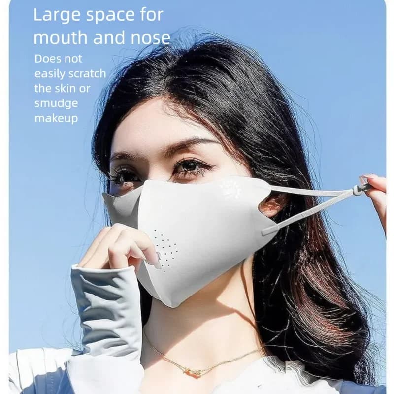 Three-dimensional solar mask 500+ collagen UV for outdoor, highly elastic and ultra-thin
