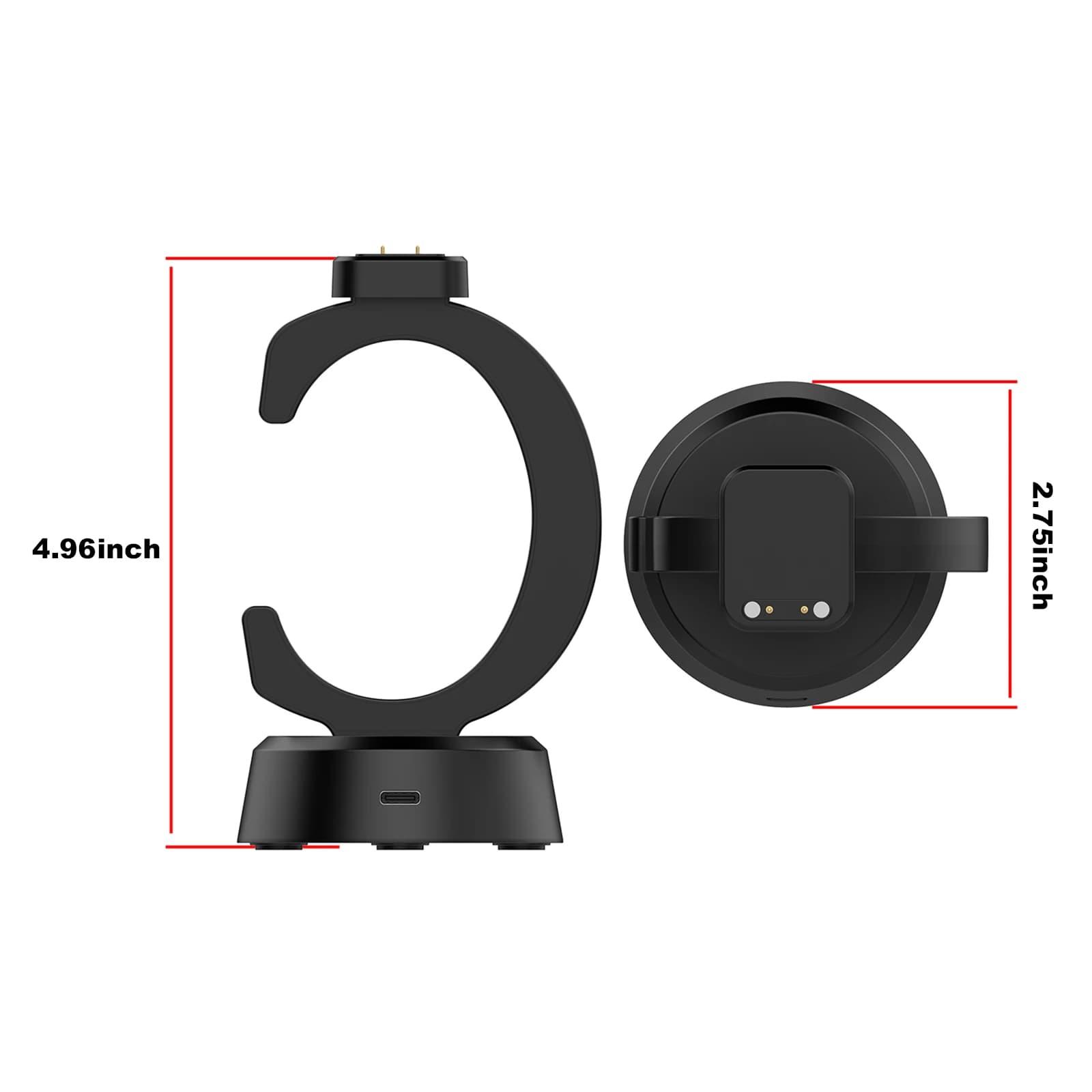 Dock di ricarica magnetico a forma di C con cavo, supporto per caricabatterie per orologio, accessori di ricambio compatibili con Cosmo JrTrack 5 4 3 2 1