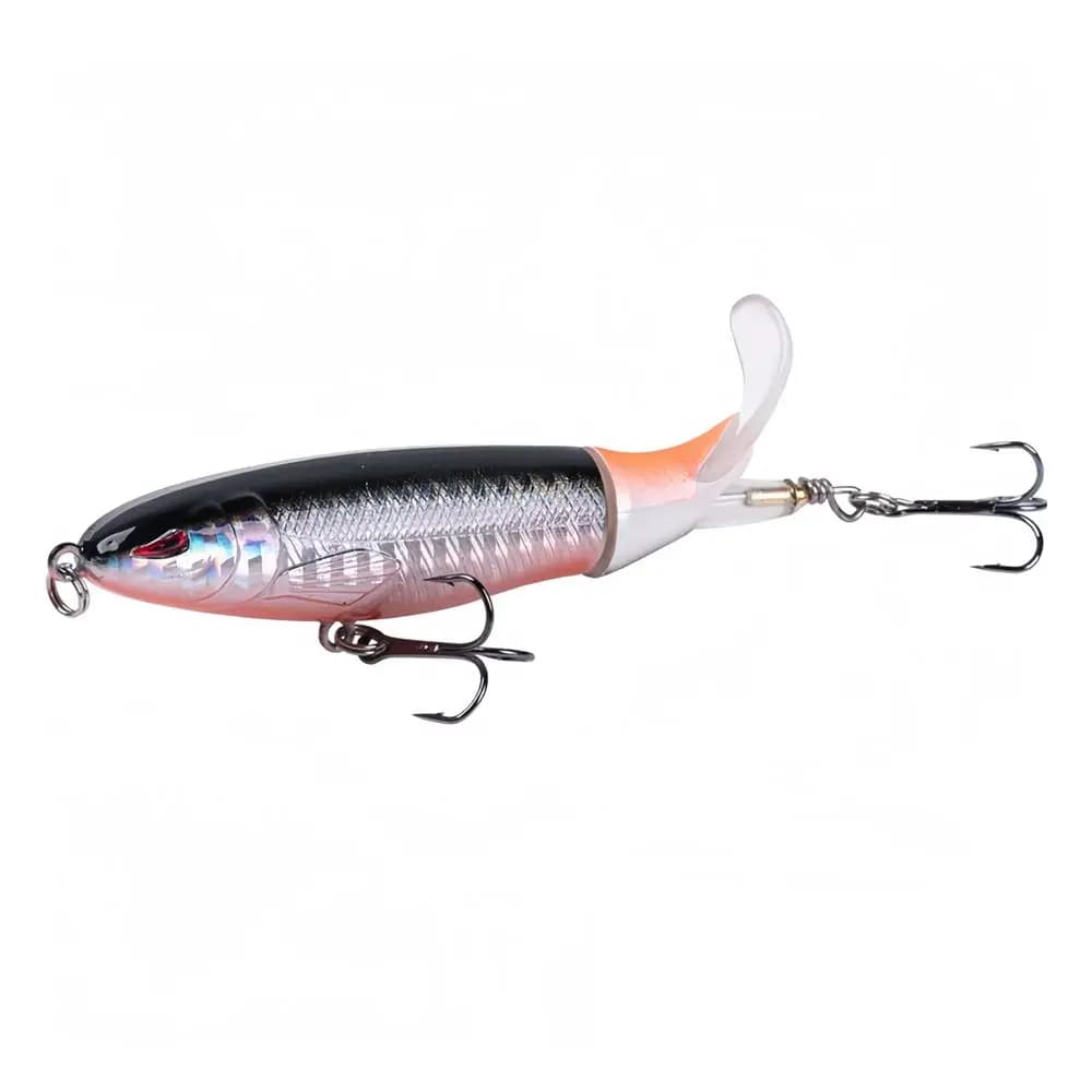 1 pcs 10 cm/14 cm Topwater fishing call Whopper Popper bait artificial bait hard esca tail rotating fishing gear Swimbait