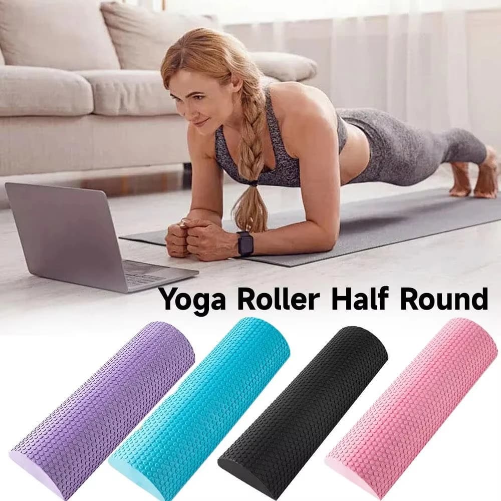 Half Round Balance Training Roller Block Muscle Foam Roller Portable Gymnastic For Yoga Pilates Home Gym Exercise Muscle Relax