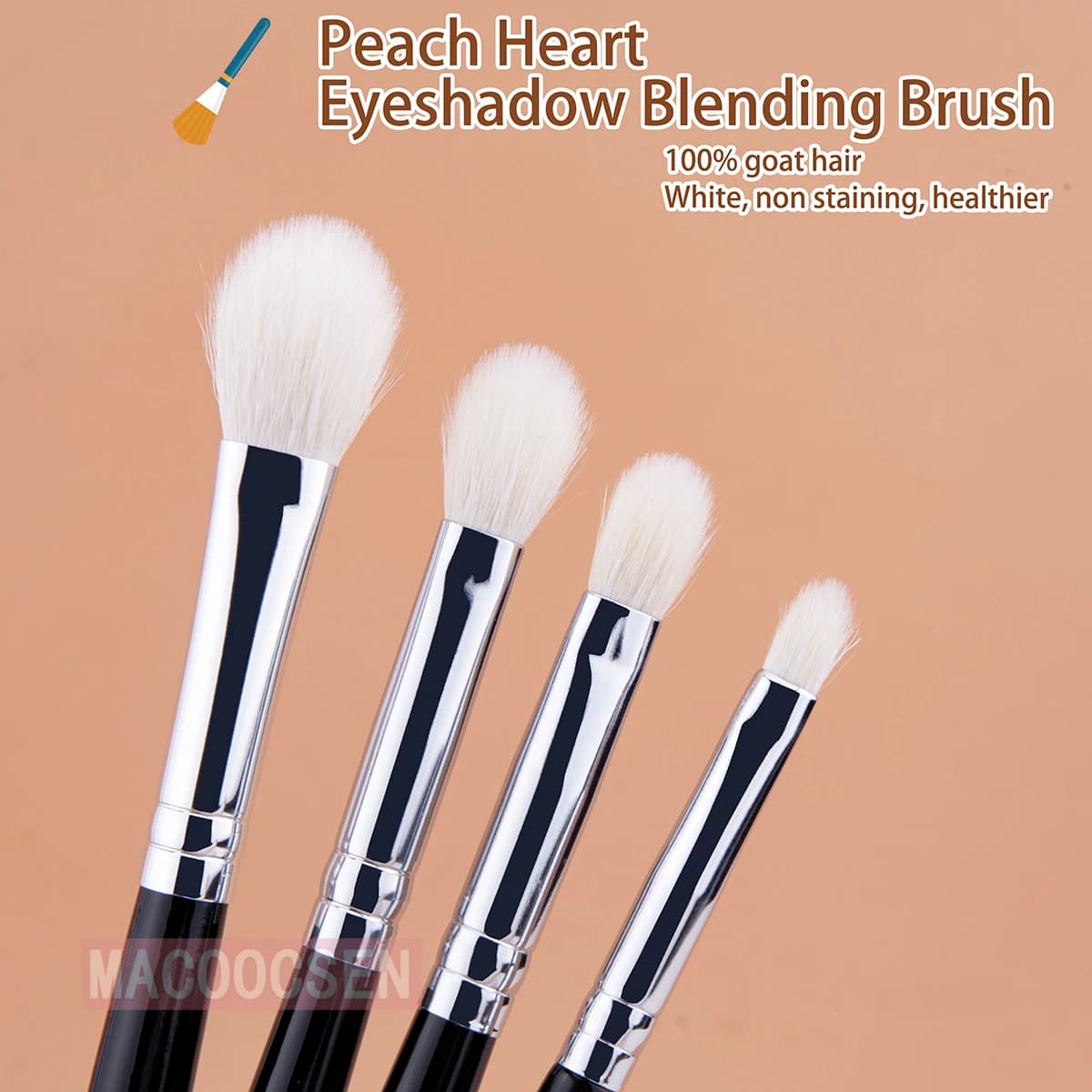 Shade Brush for Make-up Eyehadow Brush for Fishing Heart Shade Brush for Natural Soft Shade 100 % in goat's fur Make-up Brush for Snails Folds