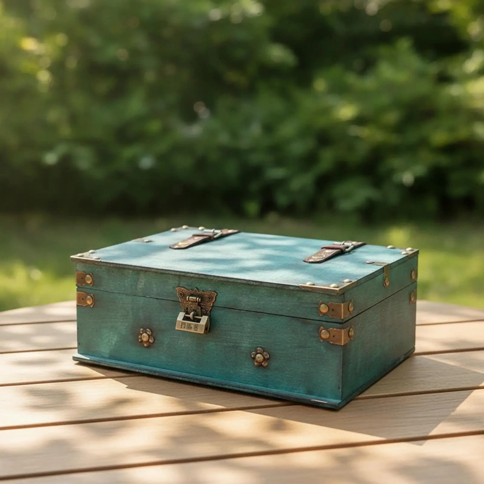 Wooden Storage Box with Lid Rectangular Wooden Box with Hinged Lid Rustic