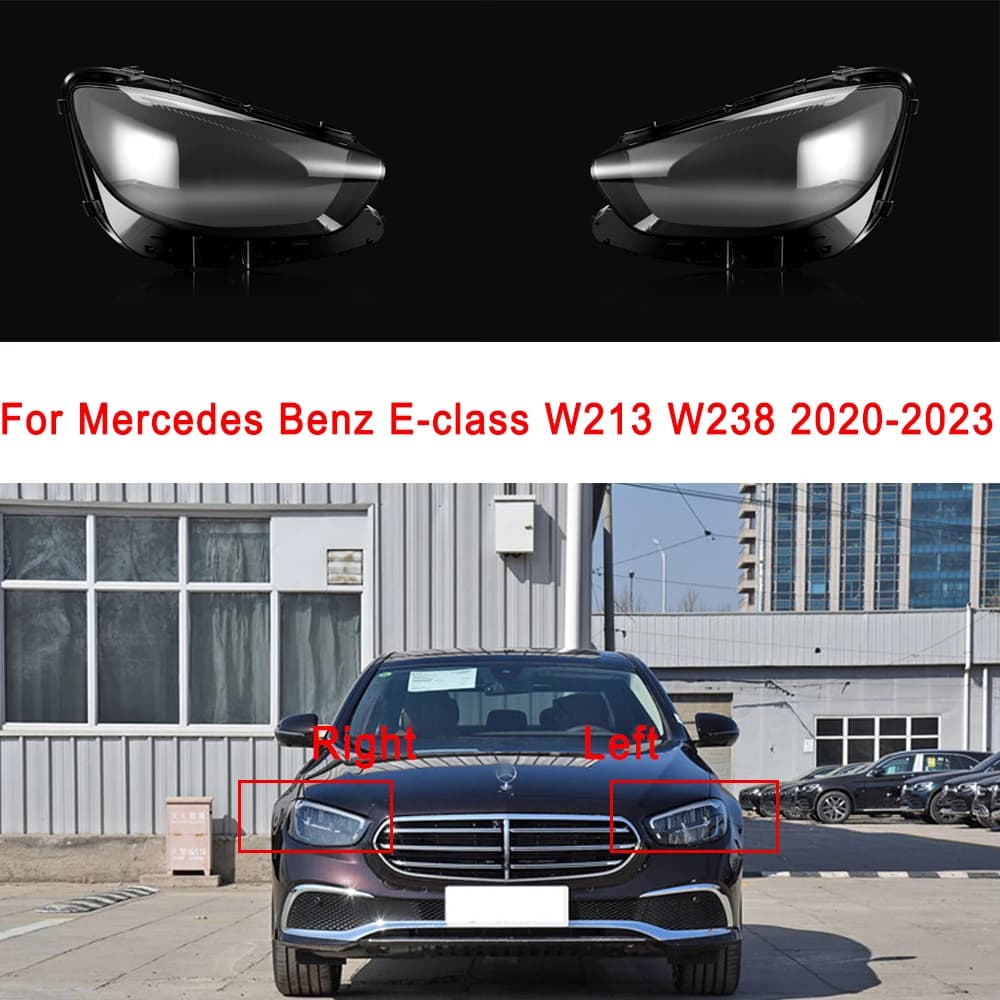 Auto Faro di Vetro Per Mercedes-Benz Classe E W213 2020 2021 2022 2023 Copriobiettivo Faro Borsette Plexiglass Accessori Auto