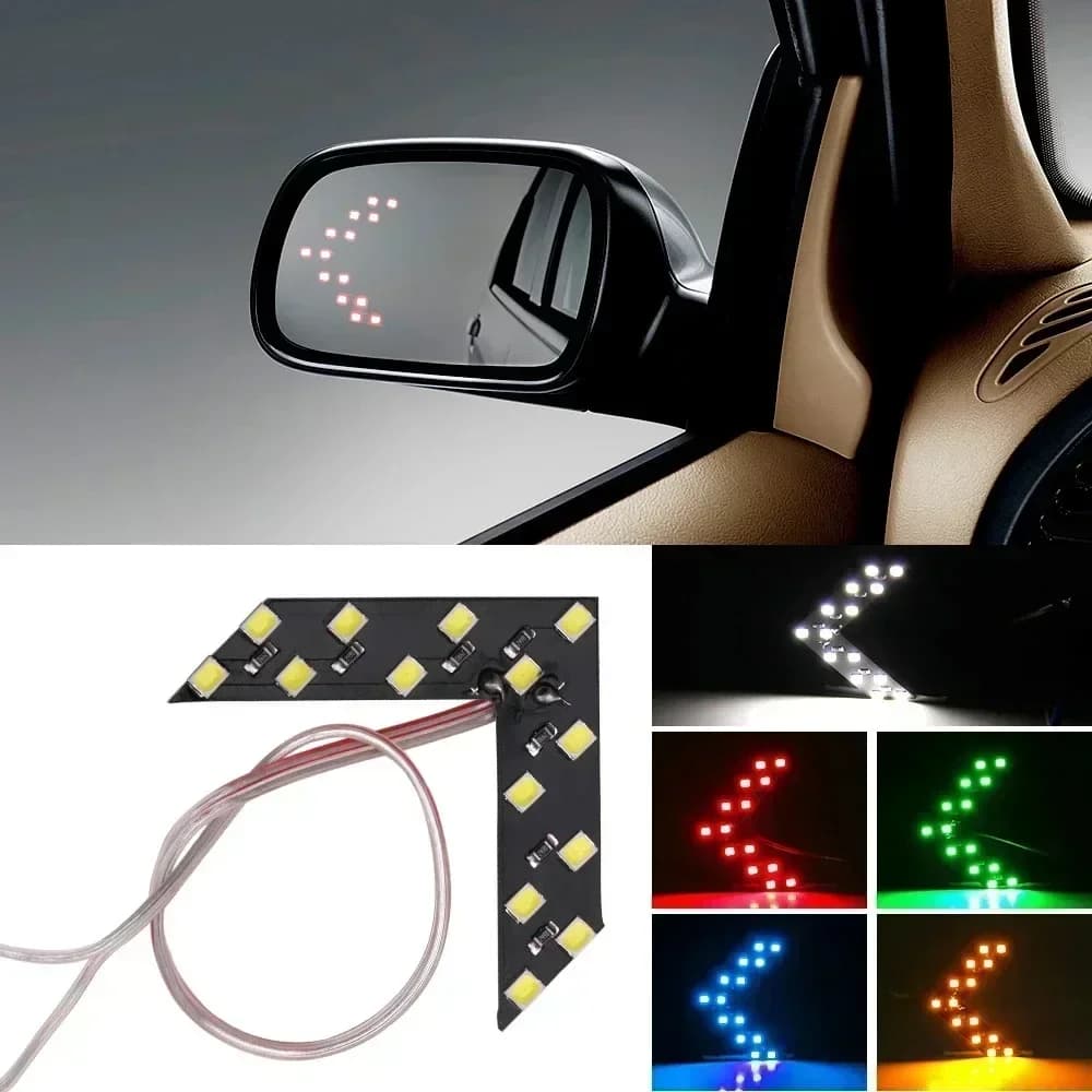 14SMD car rearview mirror indicator light turn signal light car accessories car LED light rearview mirror arrow panel light 12V