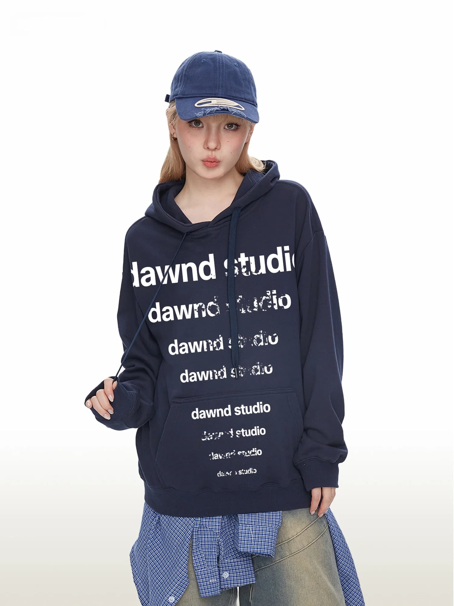 Washed American Style Printed Hoodie Couple Sweatshirt Spring Autumn Loose Outerwear Unisex Long Sleeve Cotton Polyester Blend