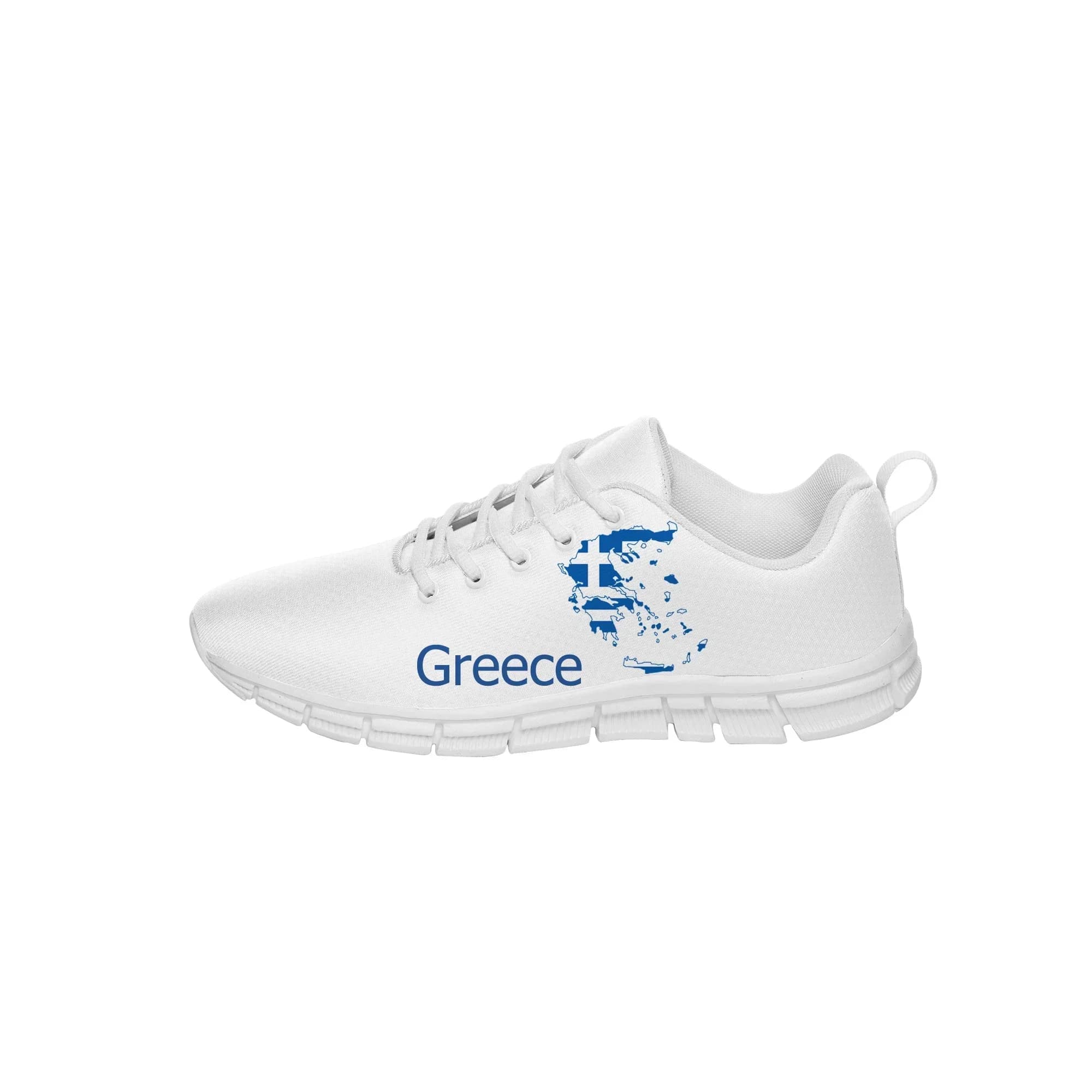 Scarpe da ginnastica con bandiera della Grecia, scarpe sportive casual da uomo e da donna, scarpe da corsa in tela, scarpe leggere e traspiranti con stampa 3D