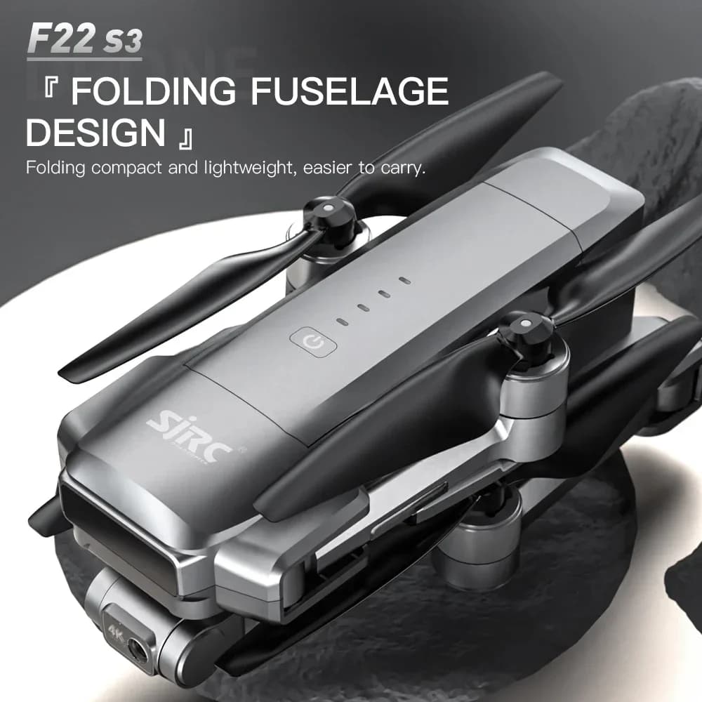 Quadricottero RC pieghevole SJRC F22 S3 pro per bambini, con fotocamera professionale 4K, WiFi 5G FPV, gimbal a 3 assi, EIS, motore brushless, drone HD con GPS.