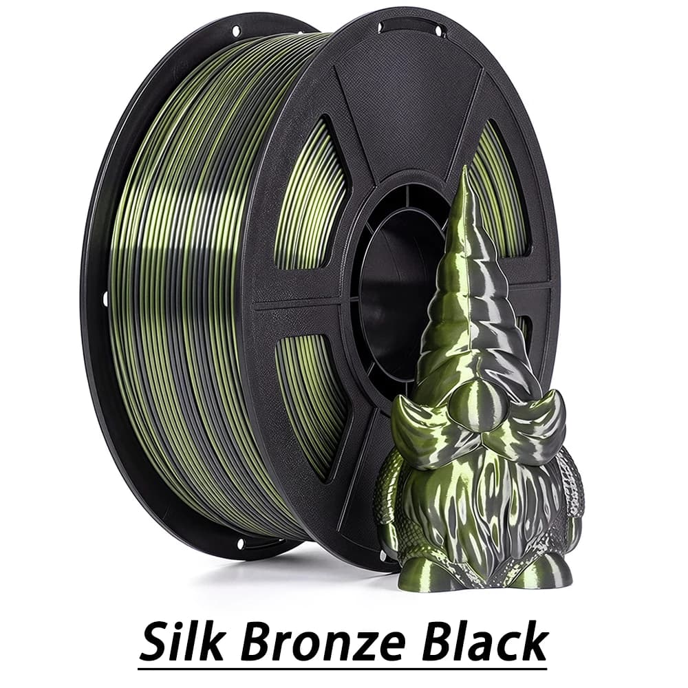 250g 500g 1Kg Dual Color PLA Silk Bronze Black 3D Printer Filament 1.75mm PLA Silk Bronze Black 3D Printing Materials 2 Colours