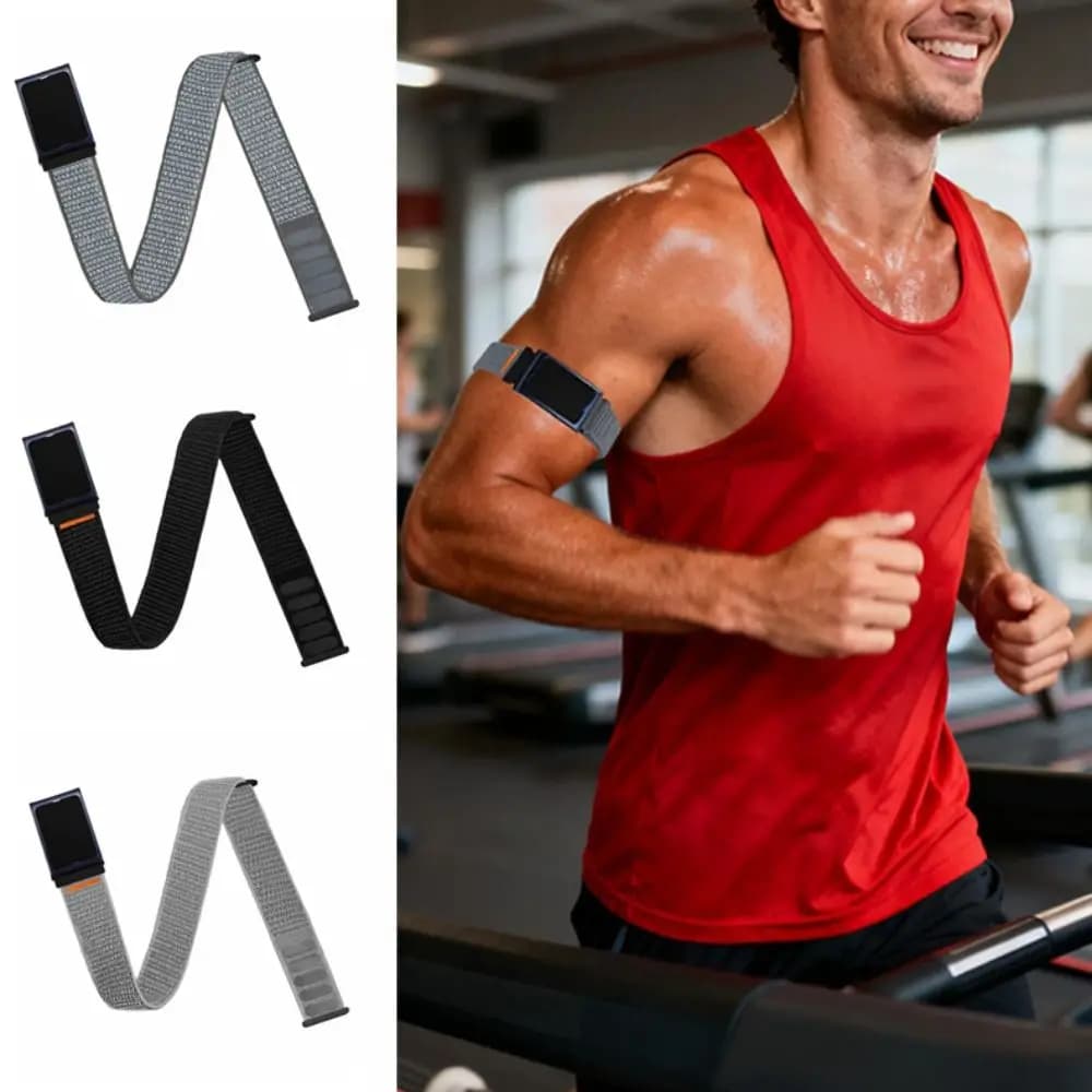 Fascia elastica regolabile per bicipiti, fascia sportiva in nylon resistente al sudore, comoda fascia sportiva in maglia per Amazfit Helio