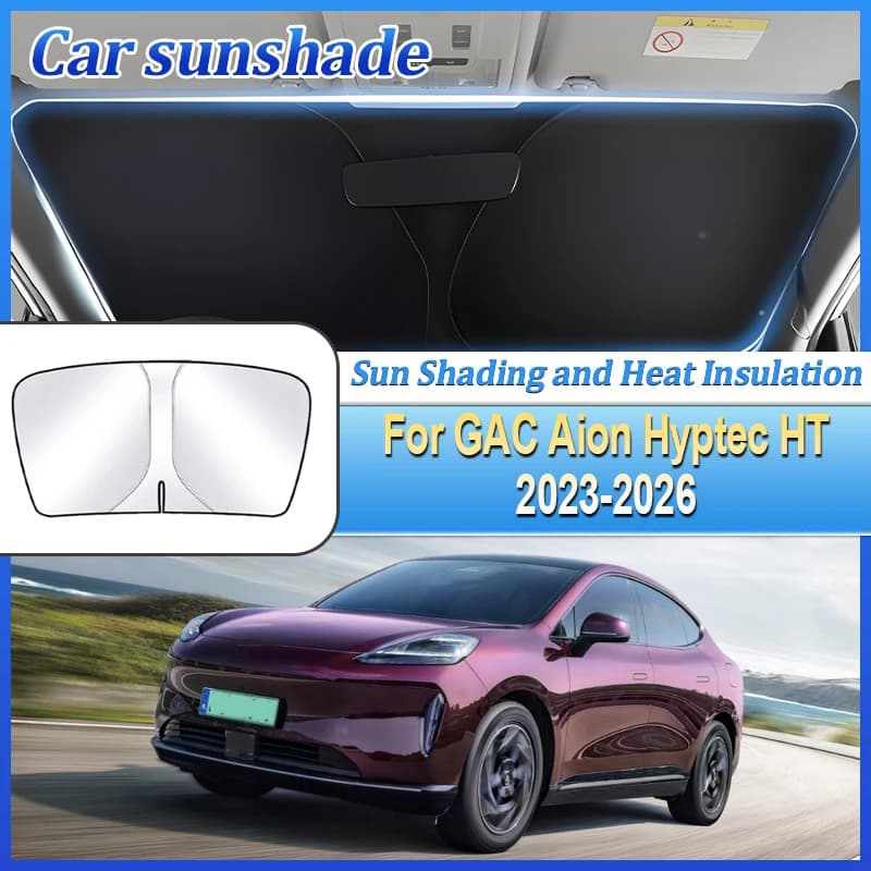Parasole Anti-UV per GAC Aion Hyptec HT 2023 2024~2026, Protezione per Parabrezza Anteriore con Anello in Acciaio, Accessori Auto