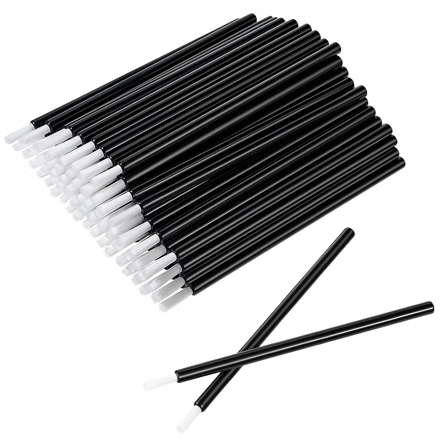 100 PCS Lipstick Applicator Wands Disposable Lip Brushes Nail Polish Brushes Mini Paint Brush Small Makeup Brush Cookie Paint-Br