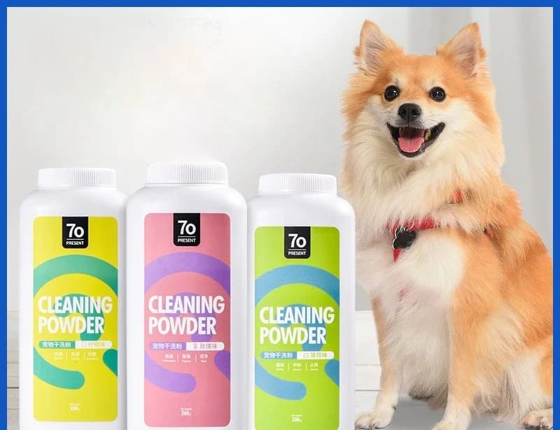 Polvere per la pulizia a secco per animali domestici, shampoo senza lavaggio per gatti, pulizia deodorante, gel da bagno per cani e cuccioli