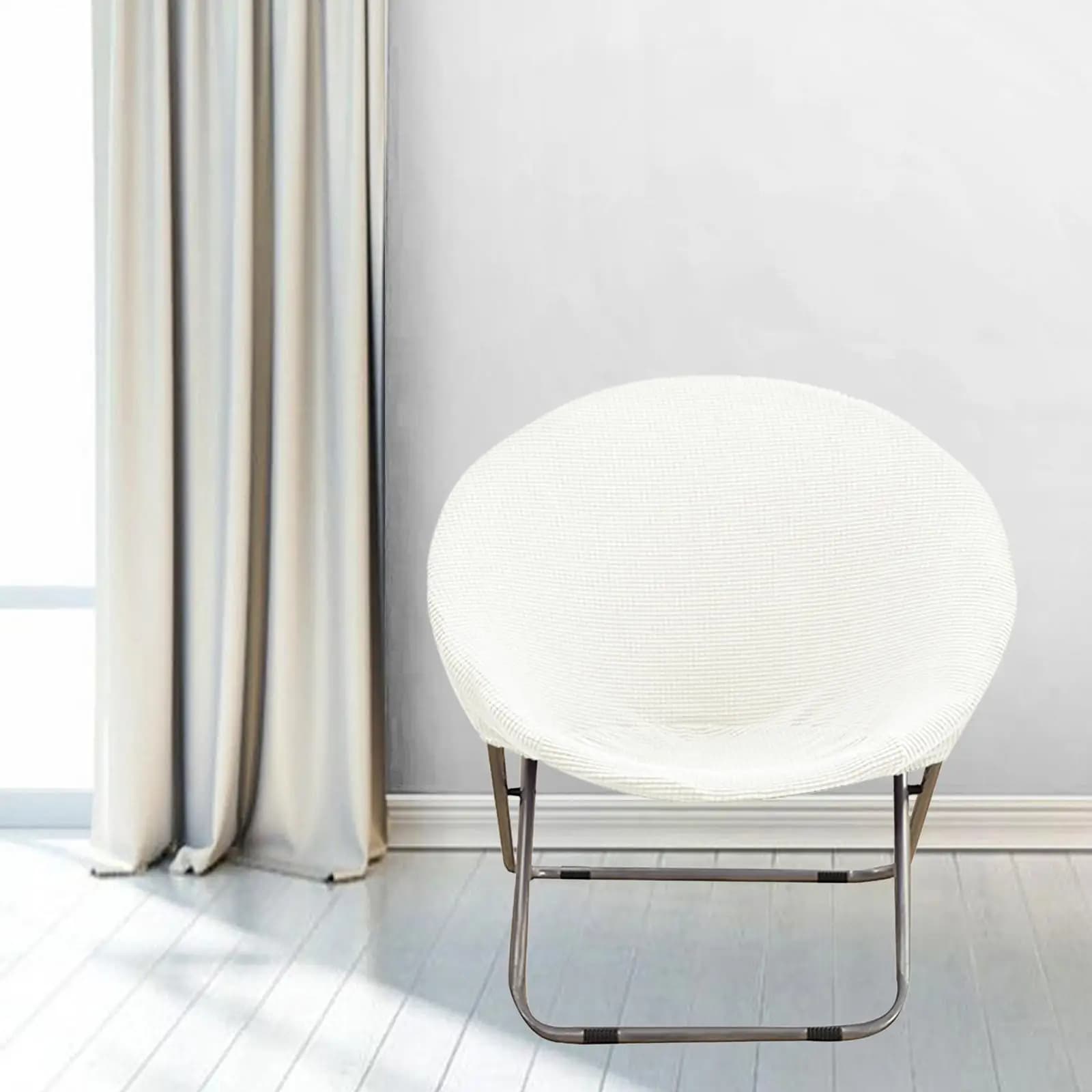 Elastic Anti-wrinkle Seat Cover Moon Chair Solid Color Pillow Cover for Furniture for Seating