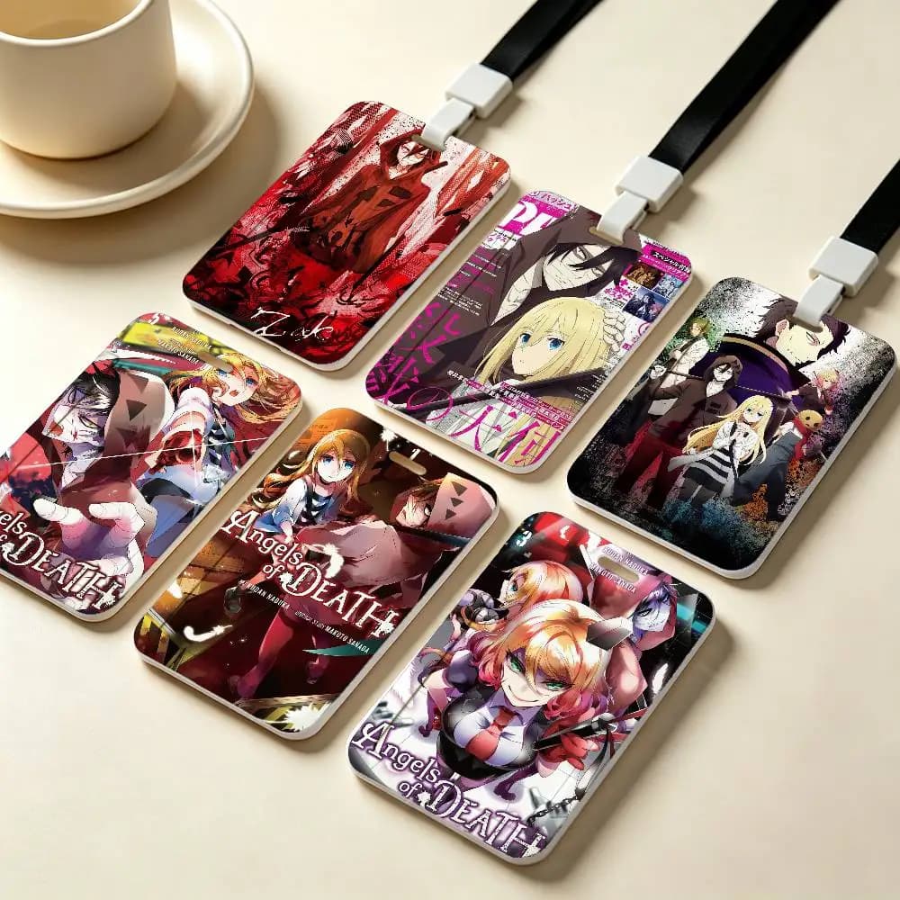 Angels Of Death NFC Contactless Sliding Card Sleeve For Student Cards, Bus Cards, ID Cards, And Work Permits