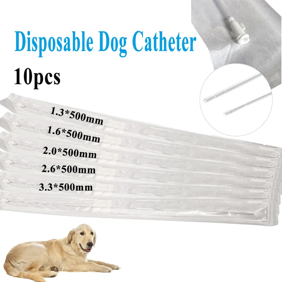 Il lato del catetere urinario del cane dell'animale domestico felino apre il foro terminale chiuso senza stilo allevia l'ostruzione uretrale clinica alla base 10 pezzi