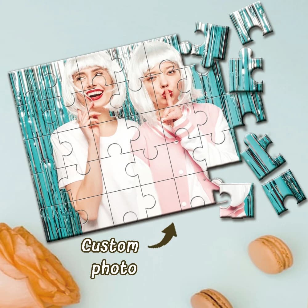 Puzzle in Legno Personalizzato 35/300/500/1000 Pezzi con Foto per Regali Familiari