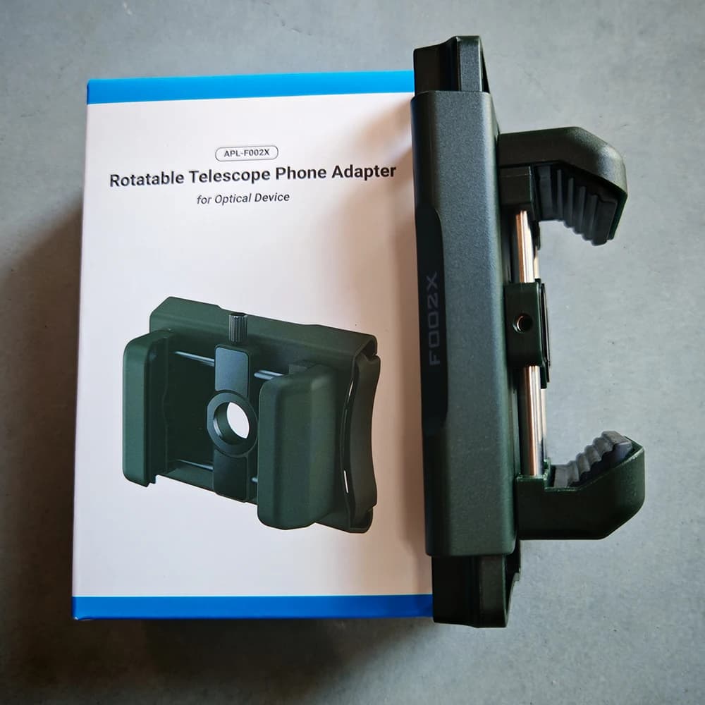 APEXEL Clip universale per telefono per telescopi monoculari e binoculari, accessori fotografici per telefoni cellulari, accessori per telescopi