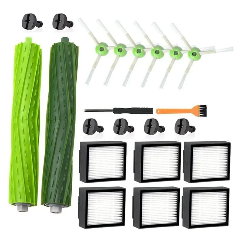 AB11-Filtro per aspirapolvere ad alte prestazioni, 6 spazzole per la pulizia dei bordi, kit di accessori di ricambio per Irobot Roomba serie E/I/J