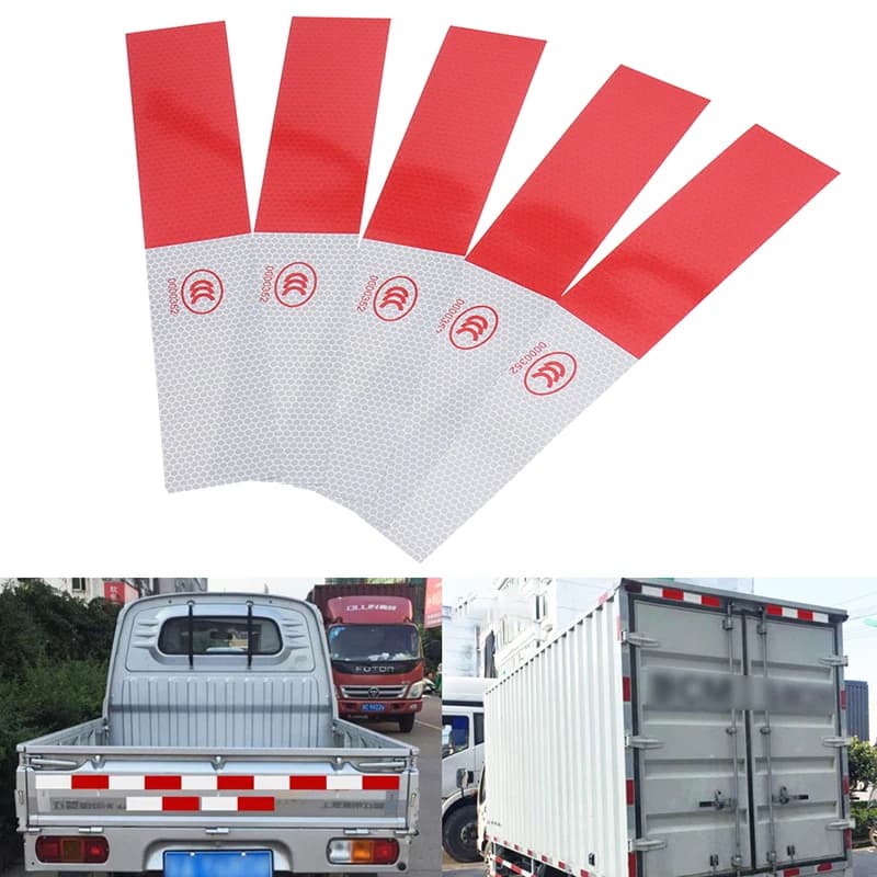 10 pezzi nastro di sicurezza riflettente per camion per auto adesivo riflettente per rimorchio con luce di avvertimento notturna impermeabile 30 * 4,5 cm