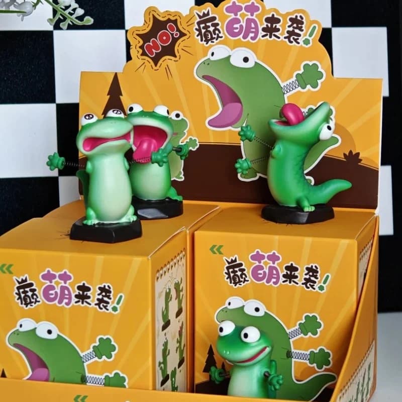 Hot Hoppers Tom The Lizard Blind Box - Statuette Anime, Ornamento Creativo da Scrivania, Decorazione per Auto, Regalo per i Fan