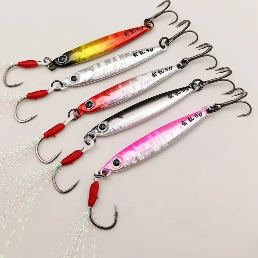 3g Weight Mini VIB Fishing Lure 5g Weight Metal Material Micro Iron Plate Treble Hook Artificial Bait Bionic Lure
