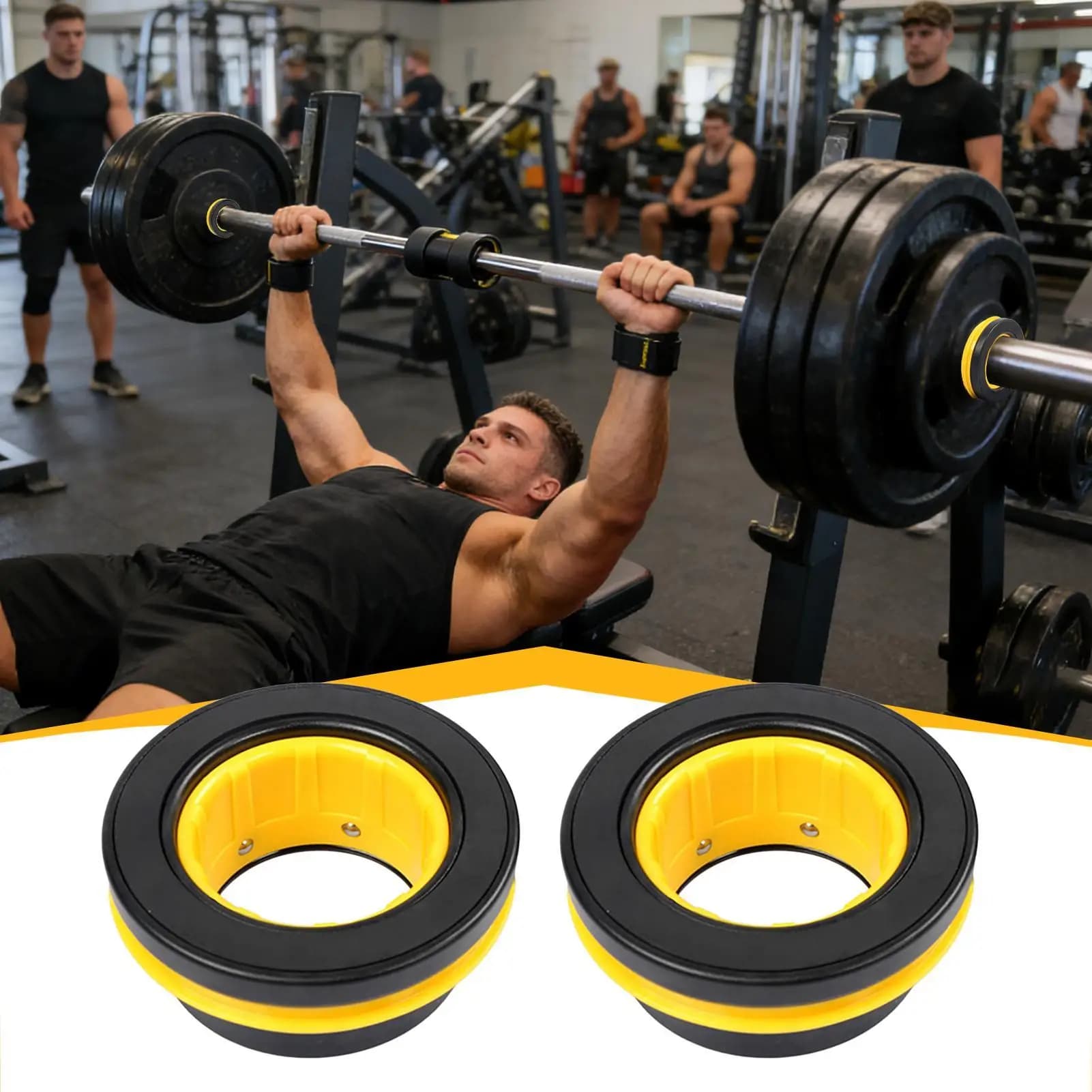 1 Pair Barbell Locking Clips Gym Weightlifting Collars for Dumbbell Barbell, Secure Weight Plate Clamps, Fitness Training parts