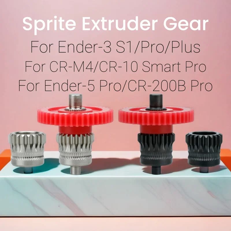 Ingranaggio estrusore Sprite rivestito DLC interamente in acciaio temprato in metallo per accessori per stampante 3D Ender3 S1 Ender-5 CR-10 Smart Pro