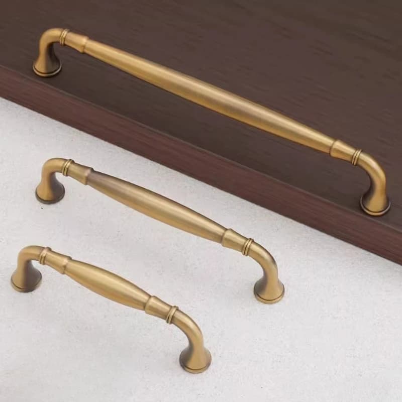 Maniglie per porte dell'armadio vintage, guardaroba in ottone bronzo e maniglie per cassetti dell'armadio, pomelli monoforo per scarpiera, maniglie per mobili