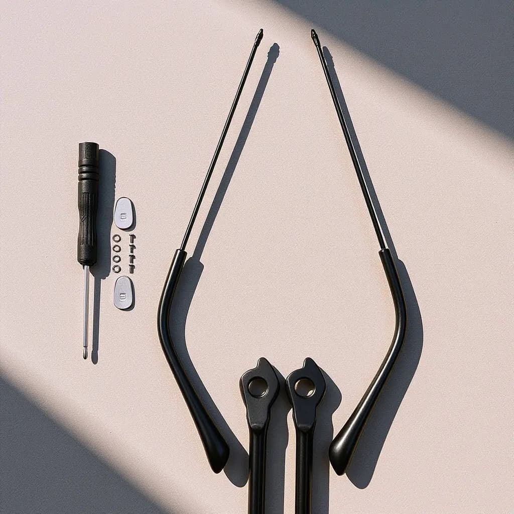 1Pair Metal Eyeglasses Temple Replacement Alloy Glasses Arm Legs Easy Install Comfortable Nonslip for Sunglasses Eyeglasses