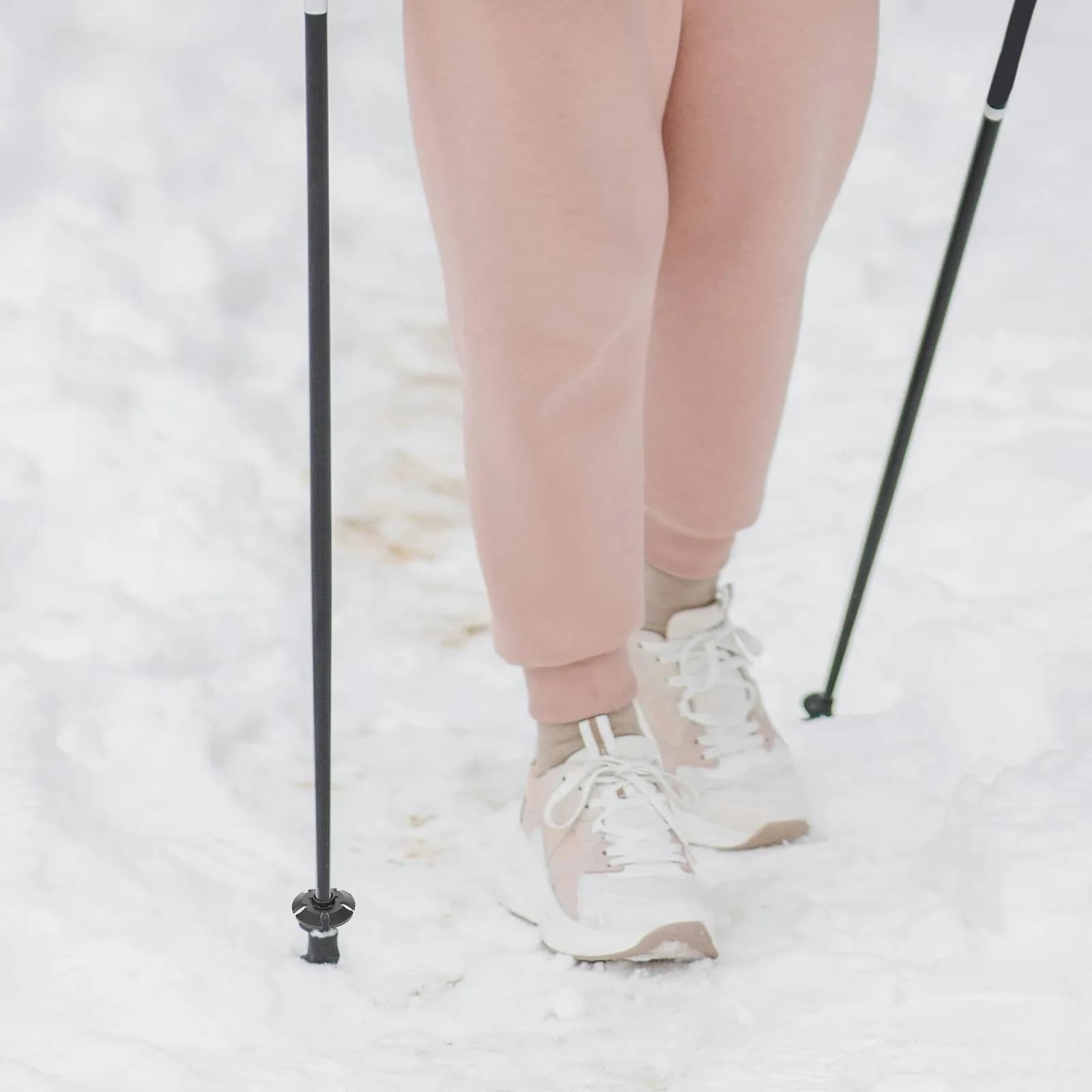 4 pieces of anti-slip rubber tips for trekking poles, spare accessories for hiking, mud and snow, for nordic excursions.