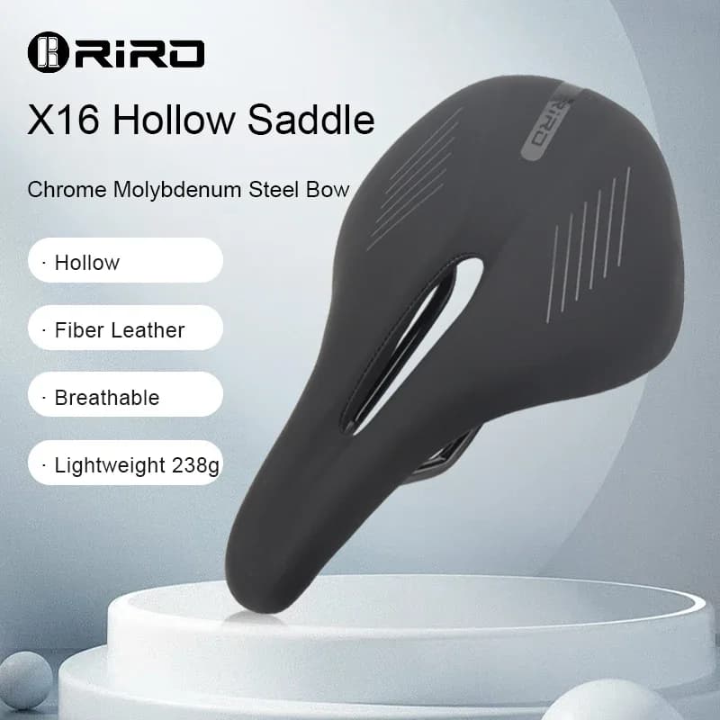 RIRO Sella per bicicletta MTB Morbida EVA Guide in acciaio Cuscini 155MM Sedile da corsa ultraleggero Bici da strada Selle ammortizzanti antiscivolo