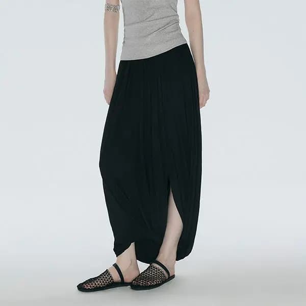 Fashionable Two-Piece Knitted Midi Skirt For Women'S Summer New Design Sense, Knot Flower Bud Skirt Pants