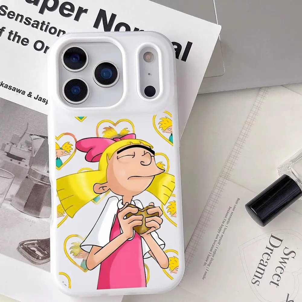 Cartone animato H-Hey Arnold! Custodia per iPhone 17 16 15 14 13 12 11 Pro Max Plus Mini, trasparente, antiurto, morbida, in gel