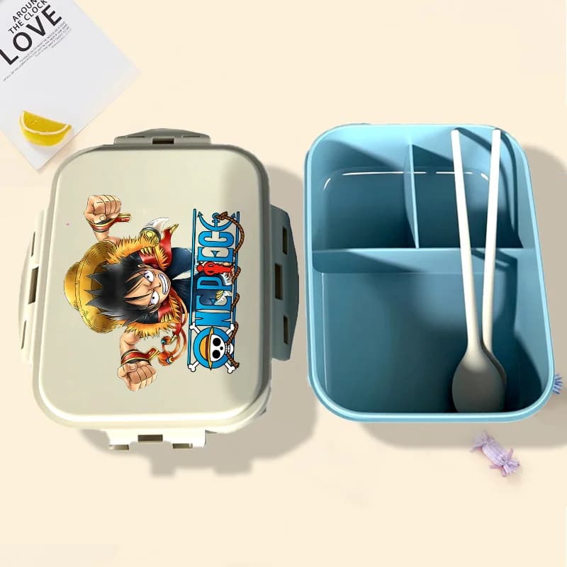 Contenitore per il pranzo One Piece Luffy Anime Lettera A-Z, contenitori per alimenti, per bambini, ragazzi, scuola, picnic, bento box, pranzo in ufficio, regalo