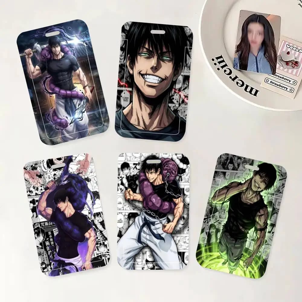 Porta Badge Anime Giapponese Jujutsu Kaisen con Cordino da Collo, Portachiavi e Custodia per Credenziali da Lavoro - Regalo