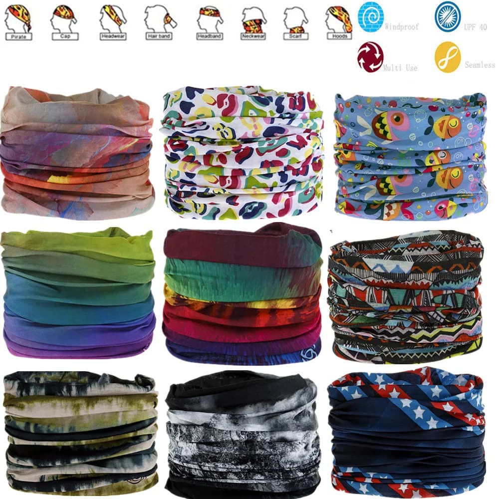 1751-1800 Camouflage Seamless Magic Bandana Neck Gaiter Paisley Headband Cycling Fishing Tube Face Shield Men Women Scarf