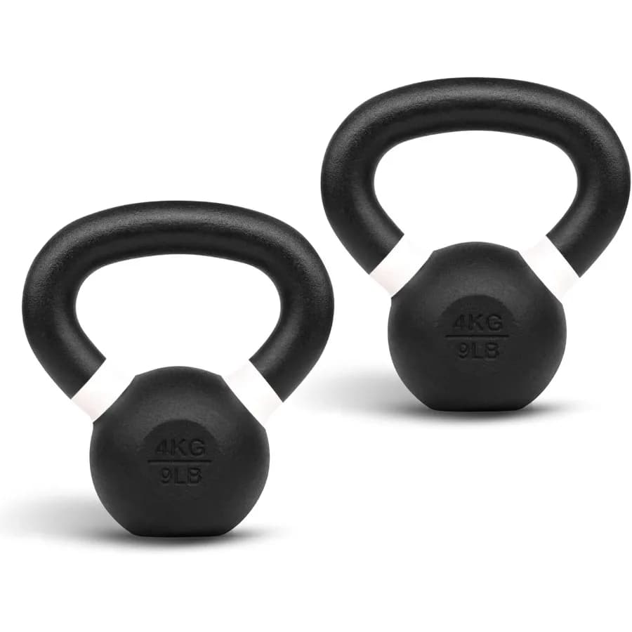 Kettlebell powder coated Kettlebell with cast iron core with anti-slip handle Flat bottom to condition heavy loads for Tr resistance
