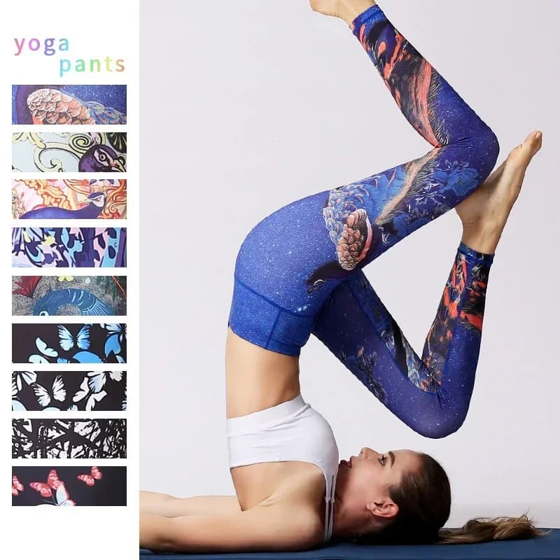 Nube Nascondere Pantaloni di Yoga di Sport Delle Ghette Delle Donne di Alta Vita Trainer Lungo Calzamaglie Fiore Push Up Corsa E Jogging Pantaloni Allenamento Più Il Formato XL