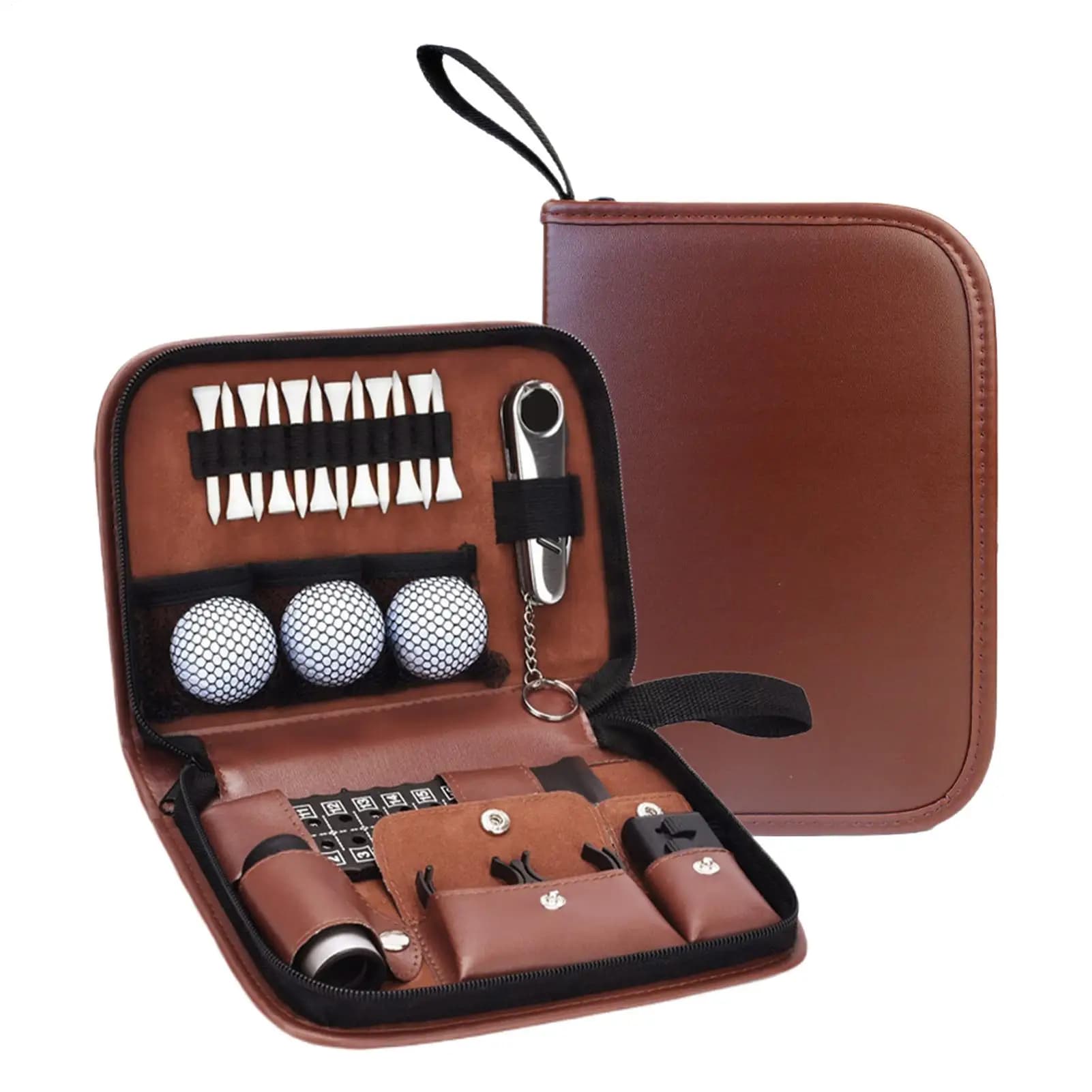 Grande Scatola Portaoggetti per Golf, Custodia per Accessori da Golf, Organizzatore per Palline, Telemetro, Tee e Contatore Punti