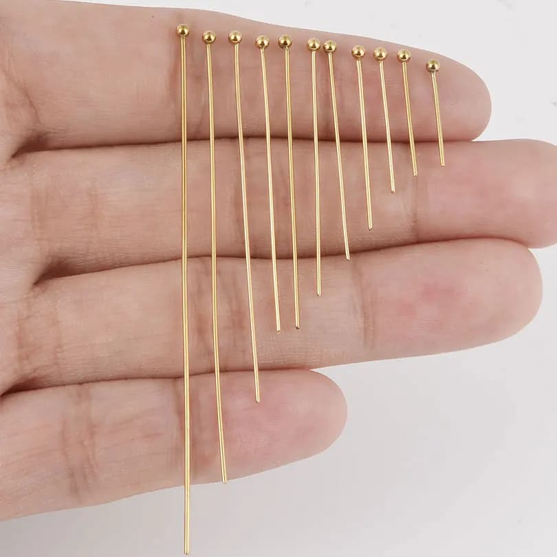 200pcs Ball Head Pins Stainless Steel Beading Pins DIY Earring Necklace Hairpin Jewelry Making Accessories Multiple Length