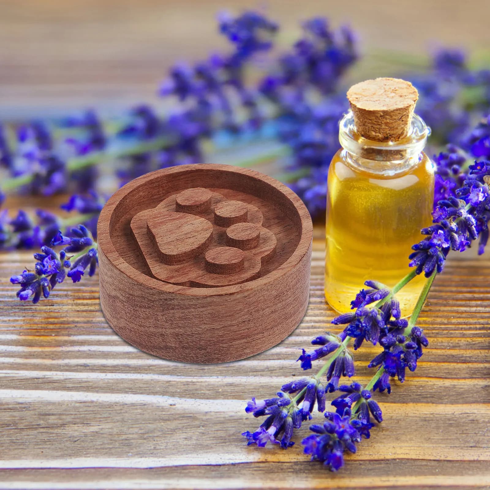 Essential Oil Diffuser Wooden Round Block Natural Wood Stand Home Office Car Aromatherapy Diffuser Wood Diffuse Fragrance