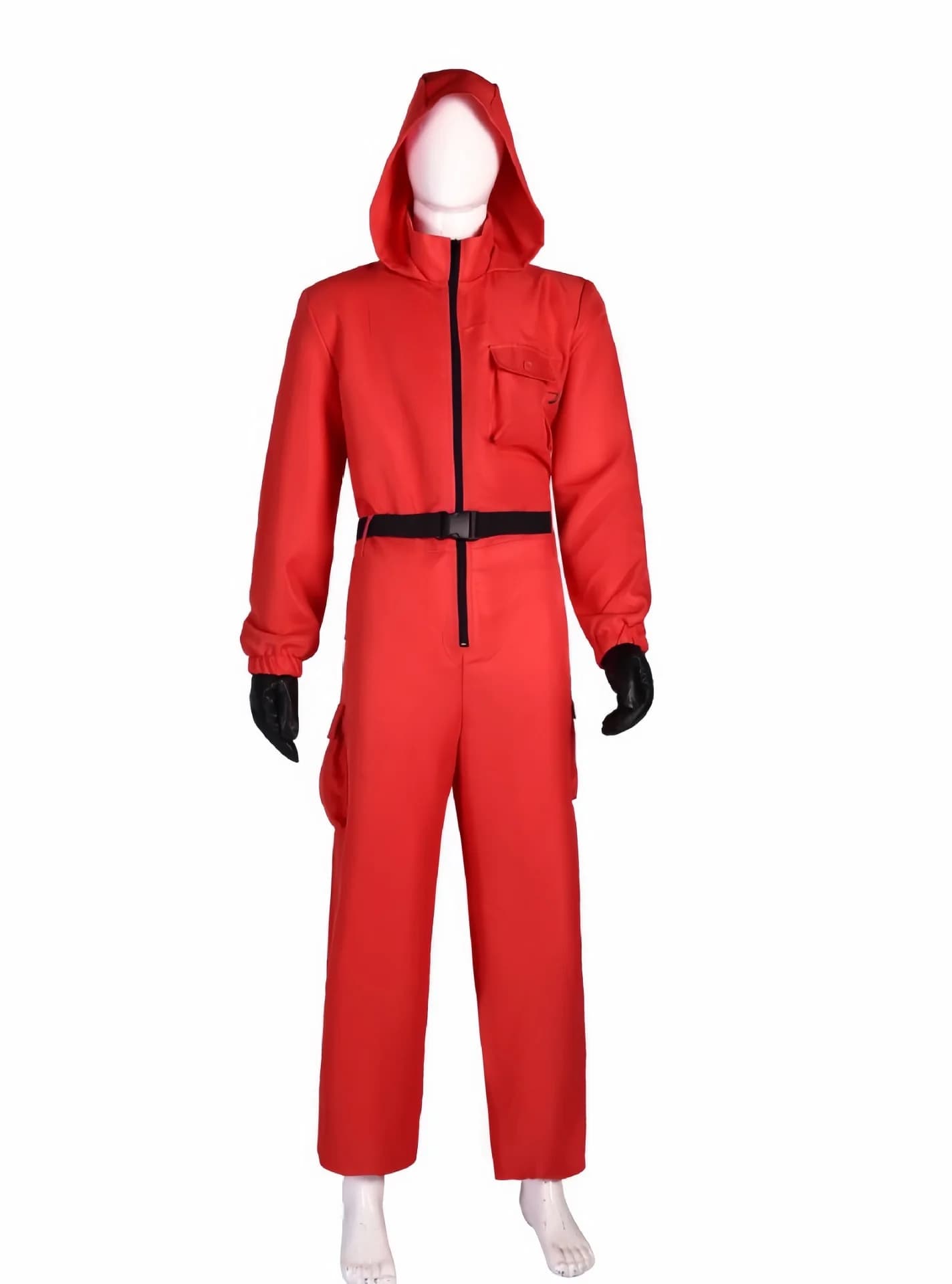 New Red Calamari Cosplay Costume Game Jumpsuit Cosplay Party Tracksuit Outfits Props Role Play Classic Costume Belt Set