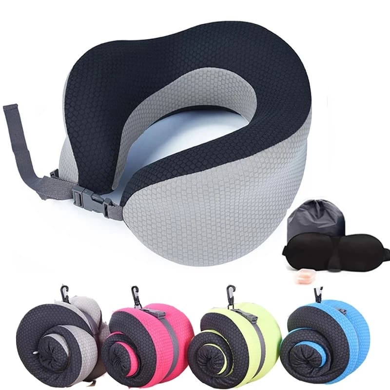 Cuscini per il collo in memory foam Cuscino da viaggio morbido per aereo Ufficio Pisolino Cuscino cervicale Volo Dormire Assistenza sanitaria cervicale a forma di U