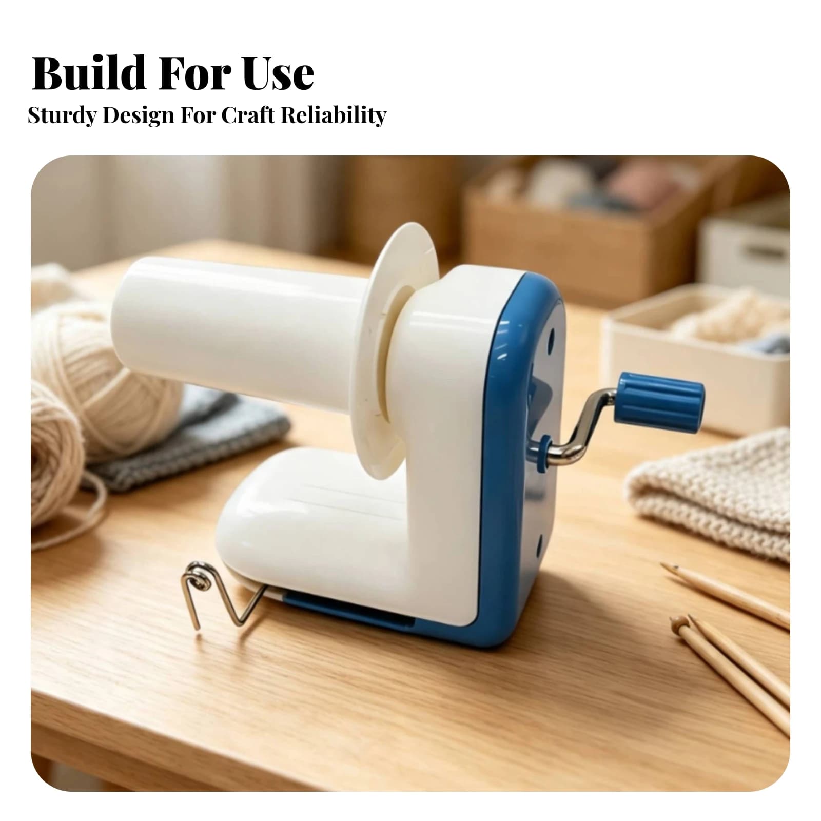 Manual Yarn Winding Tool Smooth Tabletop Yarn Winder Sturdy Easy to Use for Knitters