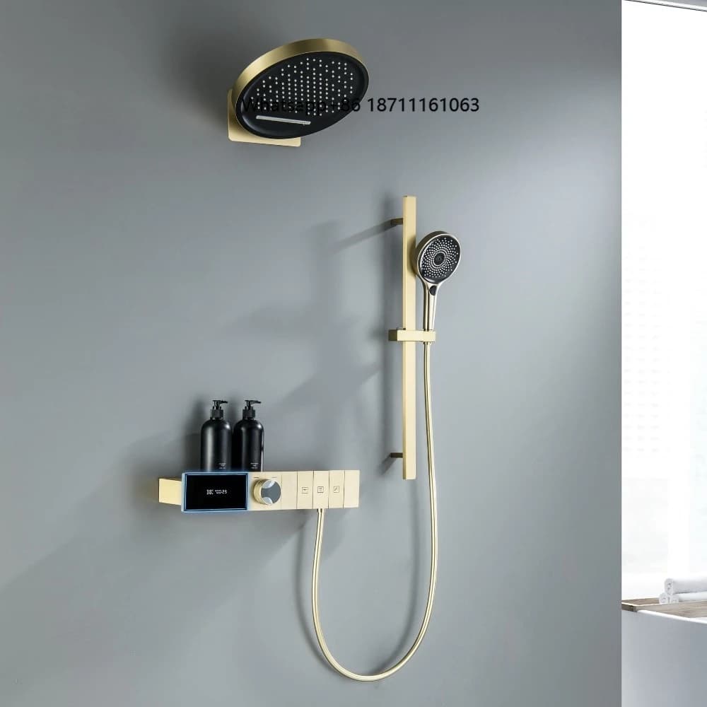 Wholesale Concealed Brass Rain Shower Set Ceramic Valve Core Modern Design Brushed Finish Wall-Mounted Soft Spray Hotel Use