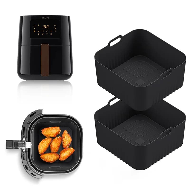 17cm Silicone Air Fryer Mould for for Philips HD9252 HD9200 HD9255 Air Fryer Accessories 4-5L Airfryer Compatibility